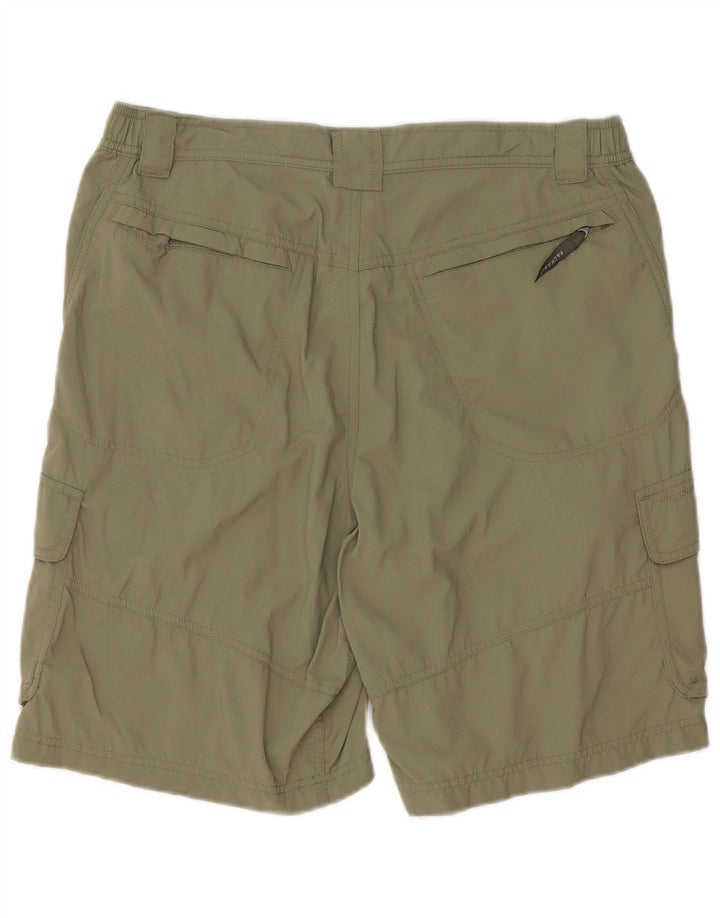 COLUMBIA Mens Titanium Cargo Shorts Medium W32 Khaki Nylon