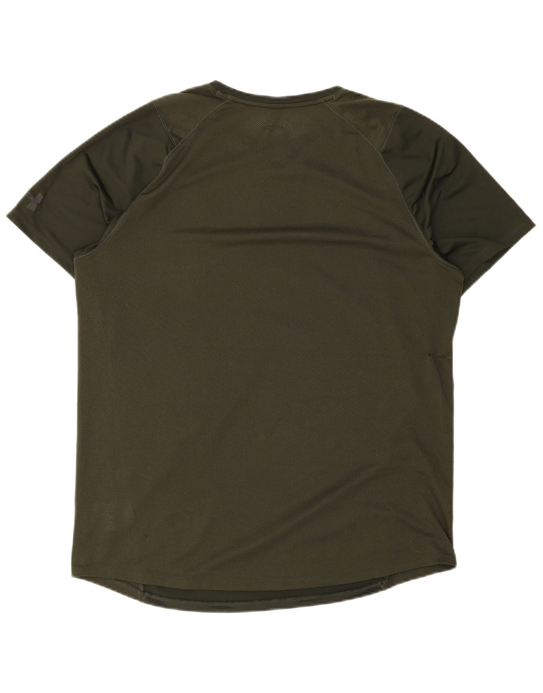 Under Armour Mens Fitted T-Shirt Top XL Green Striped Polyester