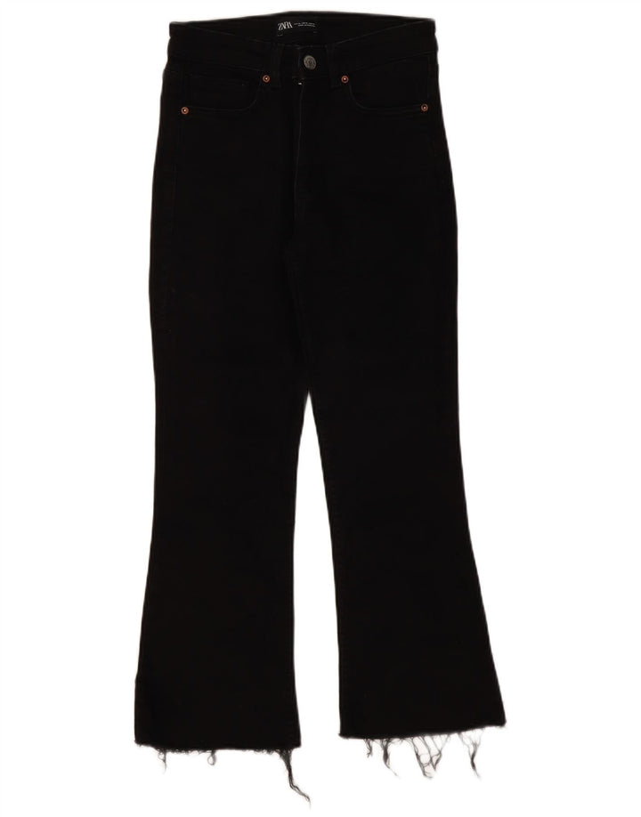 ZARA Womens Bootcut Jeans EU 38 Small W28 L25 Black