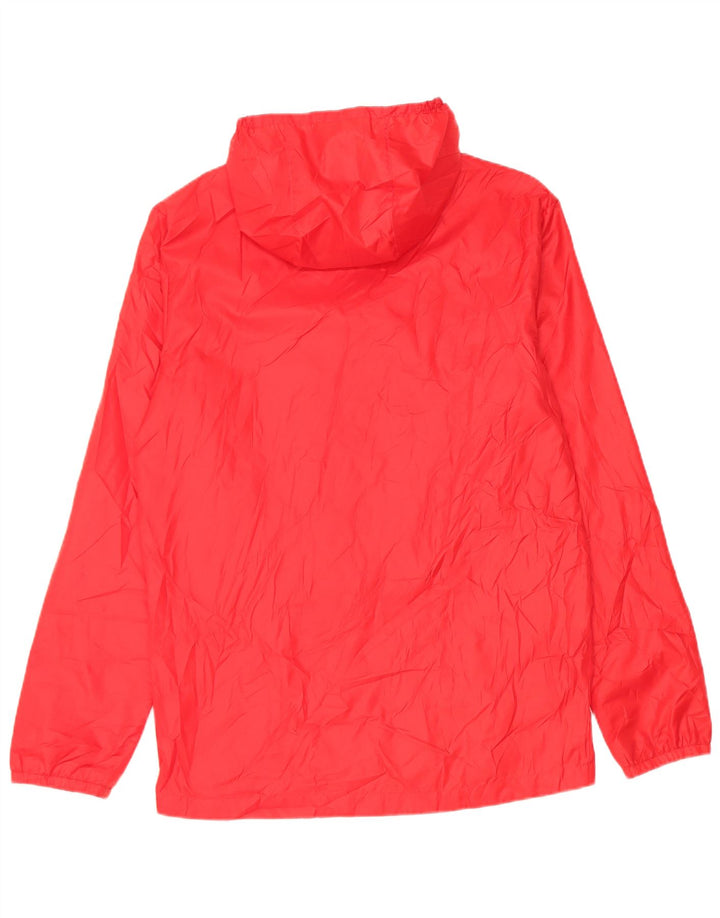 Jako Mens Graphic Hooded Rain Jacket UK 36 Small Red Polyester