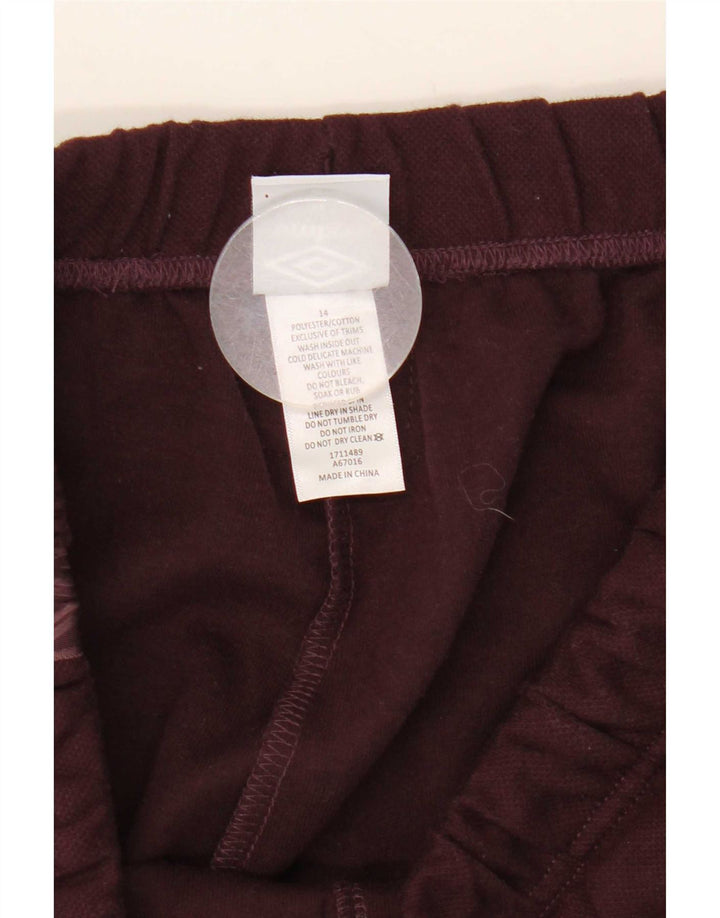 Umbro Womens Graphic Tracksuit Trousers UK 14 Large  Burgundy Polyester