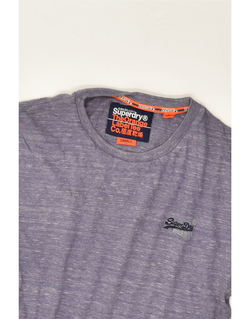 SUPERDRY Mens T-Shirt Top Small Purple Flecked Cotton | Vintage Superdry | Thrift | Second-Hand Superdry | Used Clothing | Messina Hembry 