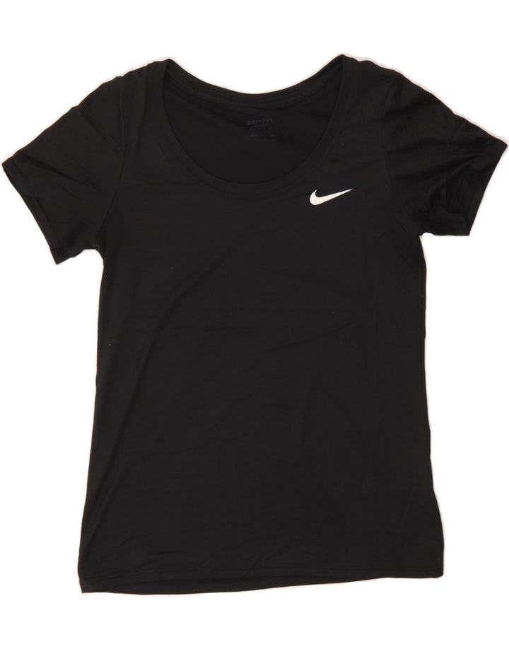 NIKE Womens T-Shirt Top UK 10 Small Black Polyester Vintage Nike and Second-Hand Nike from Messina Hembry 