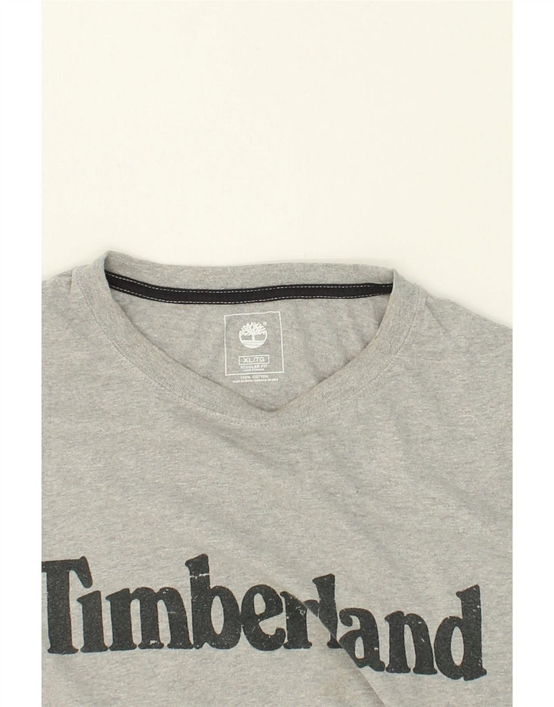 TIMBERLAND Mens Regular Fit Graphic T-Shirt Top XL Grey Cotton Vintage Timberland and Second-Hand Timberland from Messina Hembry 