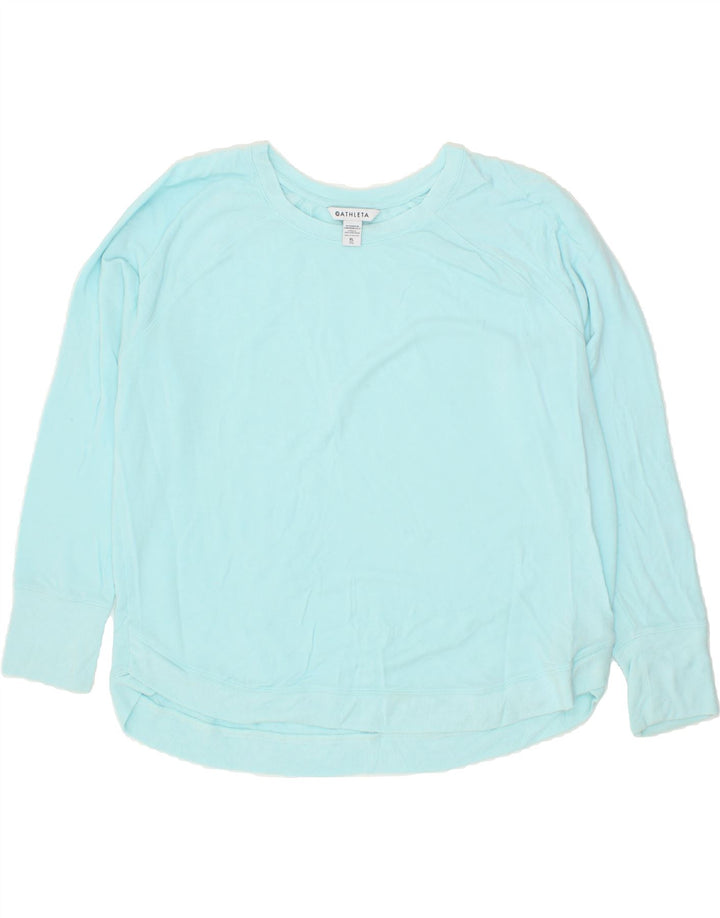 ATHLETA Womens Oversized Sweatshirt Jumper UK 18 XL Blue Modal Vintage Athleta and Second-Hand Athleta from Messina Hembry 