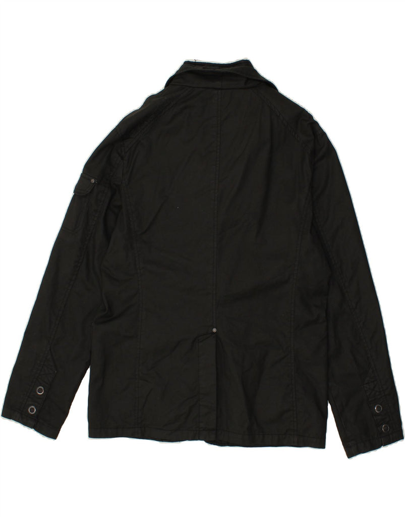 JACK & JONES Mens Utility Jacket UK 42 XL Black Cotton Vintage Jack & Jones and Second-Hand Jack & Jones from Messina Hembry 