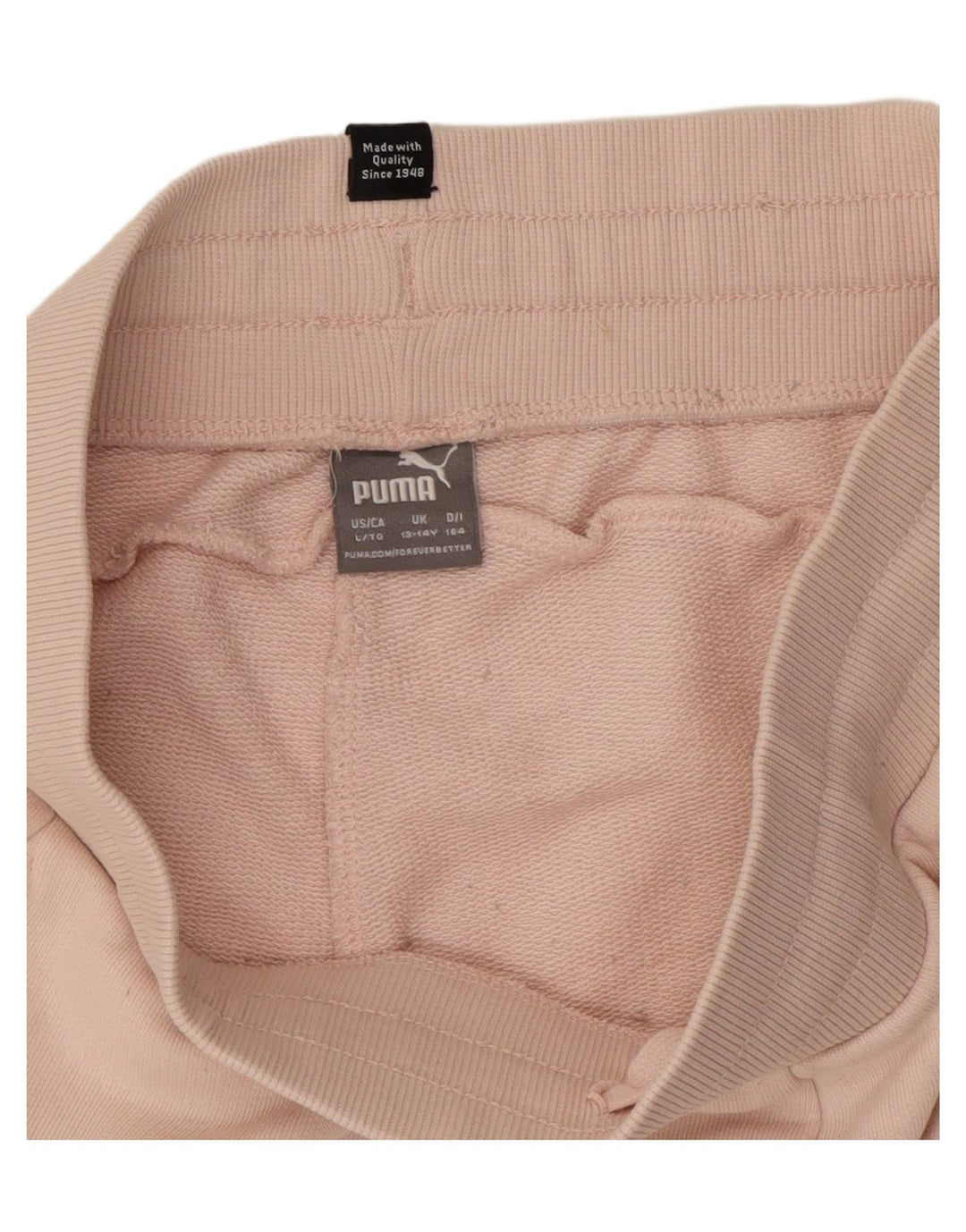 PUMA Girls Graphic Sport Shorts 13-14 Years  Pink Cotton