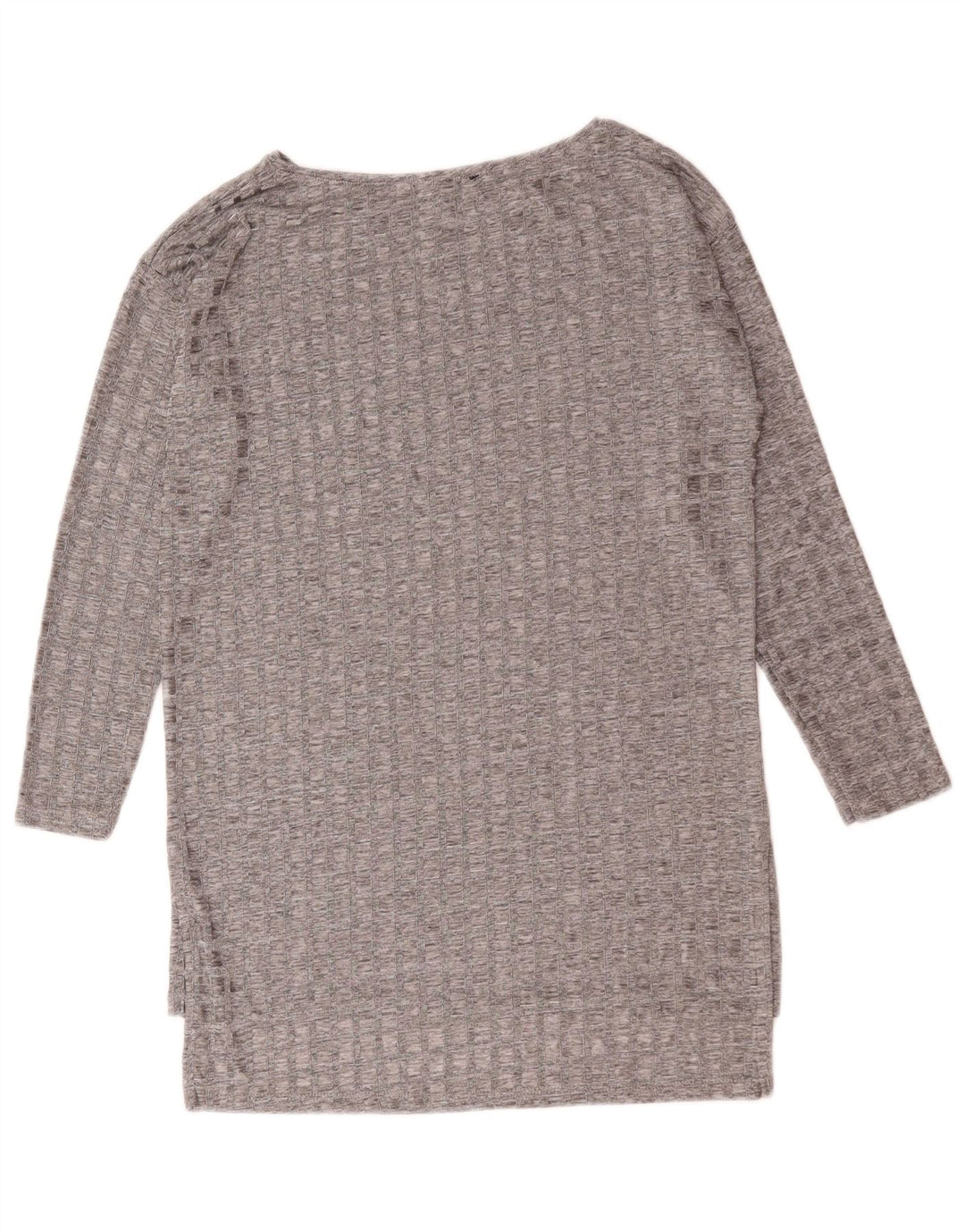 Zara Womens Long Sleeve Tunic Top UK 10 Small Grey Check