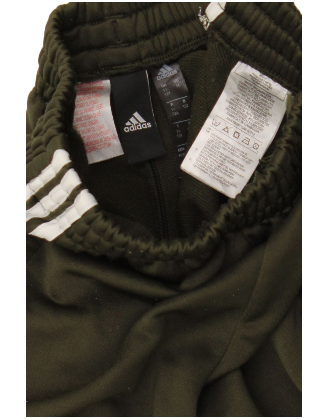 ADIDAS Boys Aeroready Tracksuit Trousers 11-12 Years  Green Colourblock