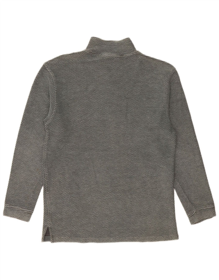 Weird Fish Mens Zip Neck Sweatshirt Jumper Medium Green Cotton