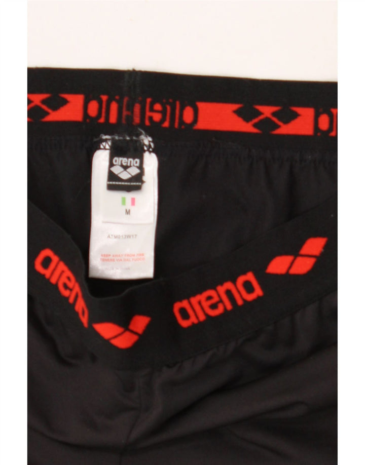 Arena Womens Graphic Leggings UK 12 Medium Black Polyester