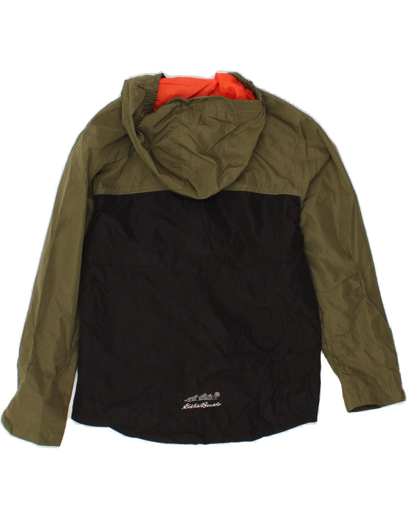 EDDIE BAUER Boys Windbreaker Jacket 10-11 Years Medium Black Colourblock Vintage Eddie Bauer and Second-Hand Eddie Bauer from Messina Hembry 