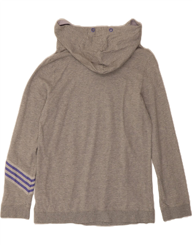 ADIDAS Womens Hoodie Jumper UK 14 Large Grey Cotton Vintage Adidas and Second-Hand Adidas from Messina Hembry 