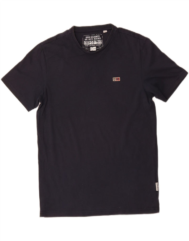 NAPAPIJRI Mens T-Shirt Top Small Navy Blue Cotton Vintage Napapijri and Second-Hand Napapijri from Messina Hembry 