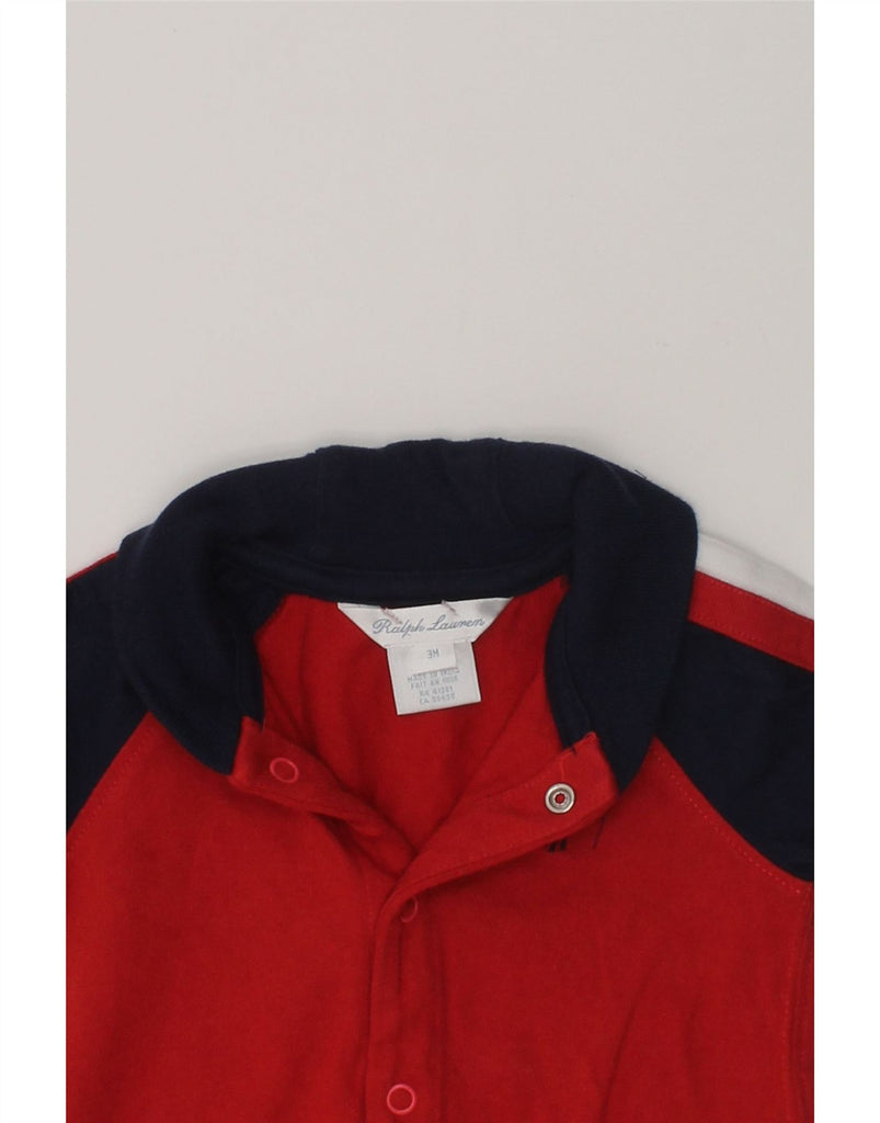 RALPH LAUREN Baby Girls Bodysuit 0-3 Months Red Cotton | Vintage Ralph Lauren | Thrift | Second-Hand Ralph Lauren | Used Clothing | Messina Hembry 