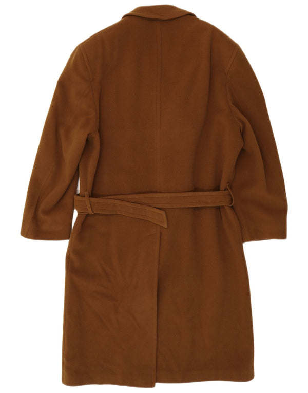 VINTAGE Mens Double Breasted Coat UK 38 Medium Brown