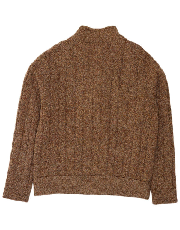 Jeckerson Mens Cardigan Sweater Large Brown