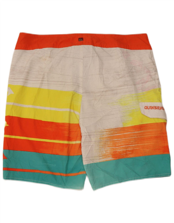Quiksilver Mens Graphic Swimming Shorts Large Multicoloured Striped