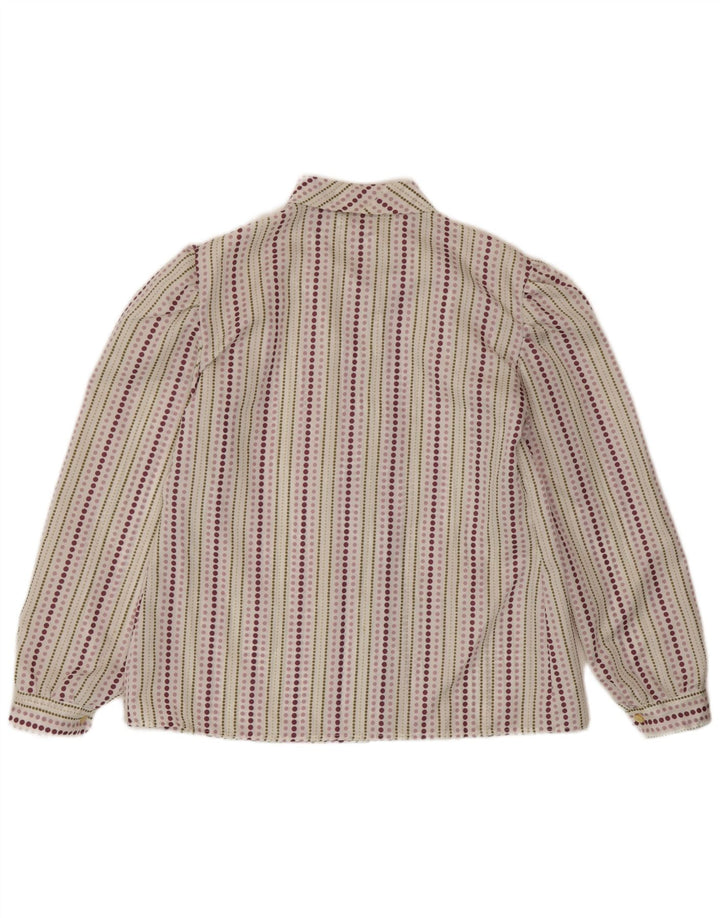 Vintage Womens Shirt UK 14 Medium Multicoloured Striped