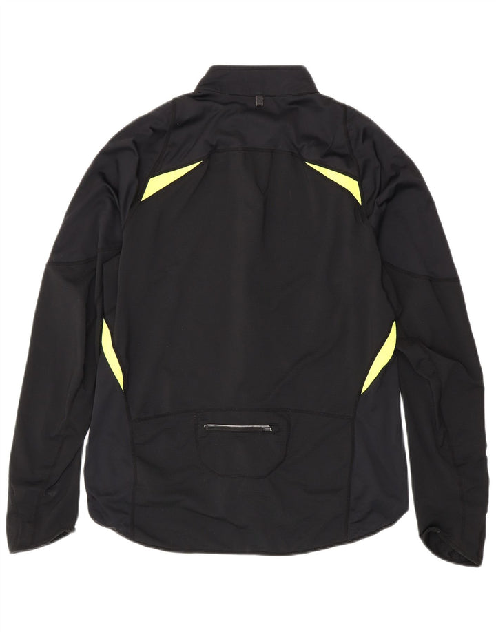 Nike Mens Tracksuit Top Jacket UK 42/44 Large Black Colourblock Polyester