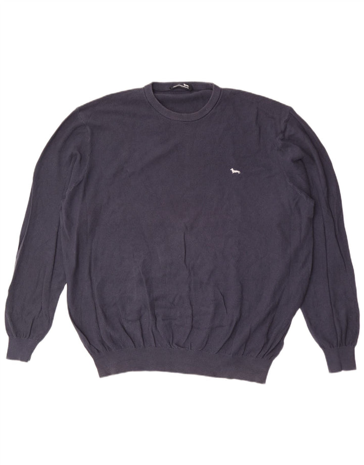 Harmont & Blaine Mens Crew Neck Jumper Sweater 3XL Navy Blue