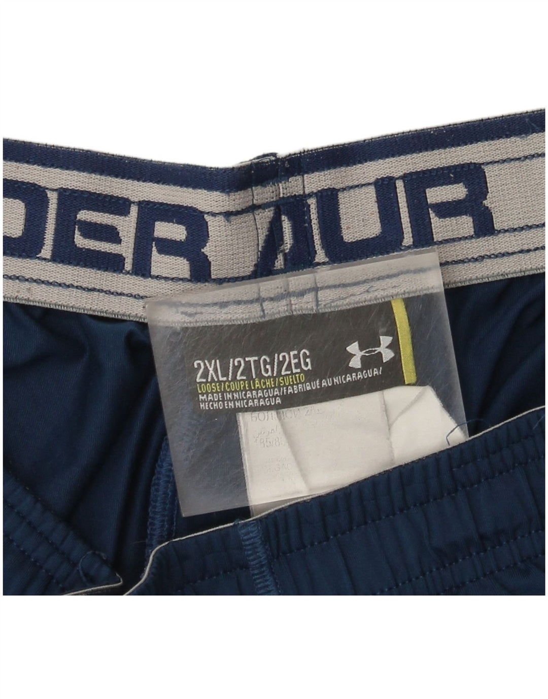 Under Armour Mens Sport Shorts 2XL  Navy Blue Colourblock Polyester
