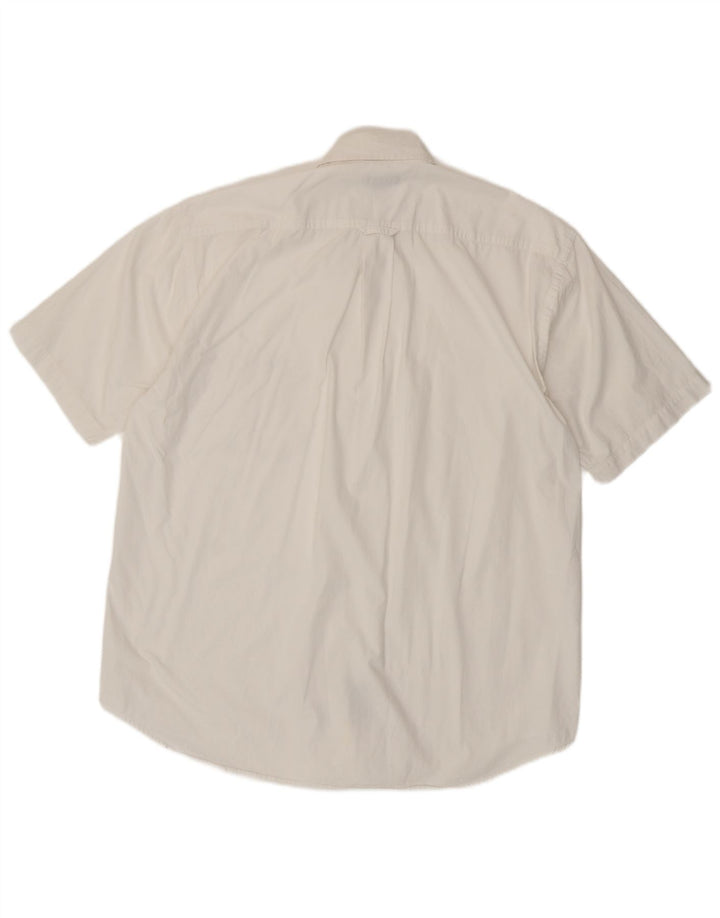 Gant Mens Short Sleeve Regular Fit Shirt Large White Cotton