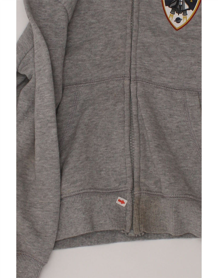 Benetton Boys Graphic Zip Hoodie Sweater 5-6 Years Grey