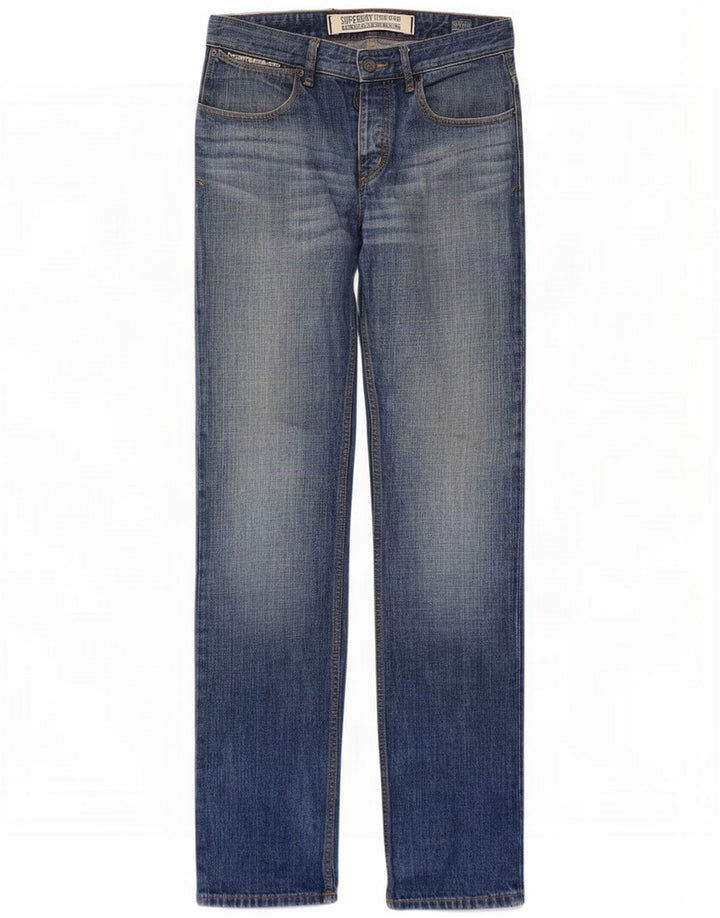 Superdry Mens Straight Jeans W32 L32 Blue