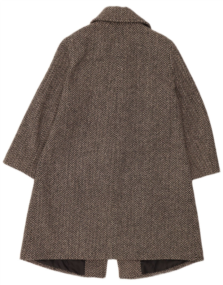 Conbipel Womens Overcoat IT 46 Large Grey Check Wool