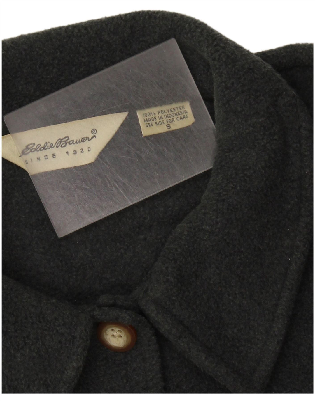 EDDIE BAUER Womens Crop Oversized Fleece Jacket UK 10 Small Grey Polyester