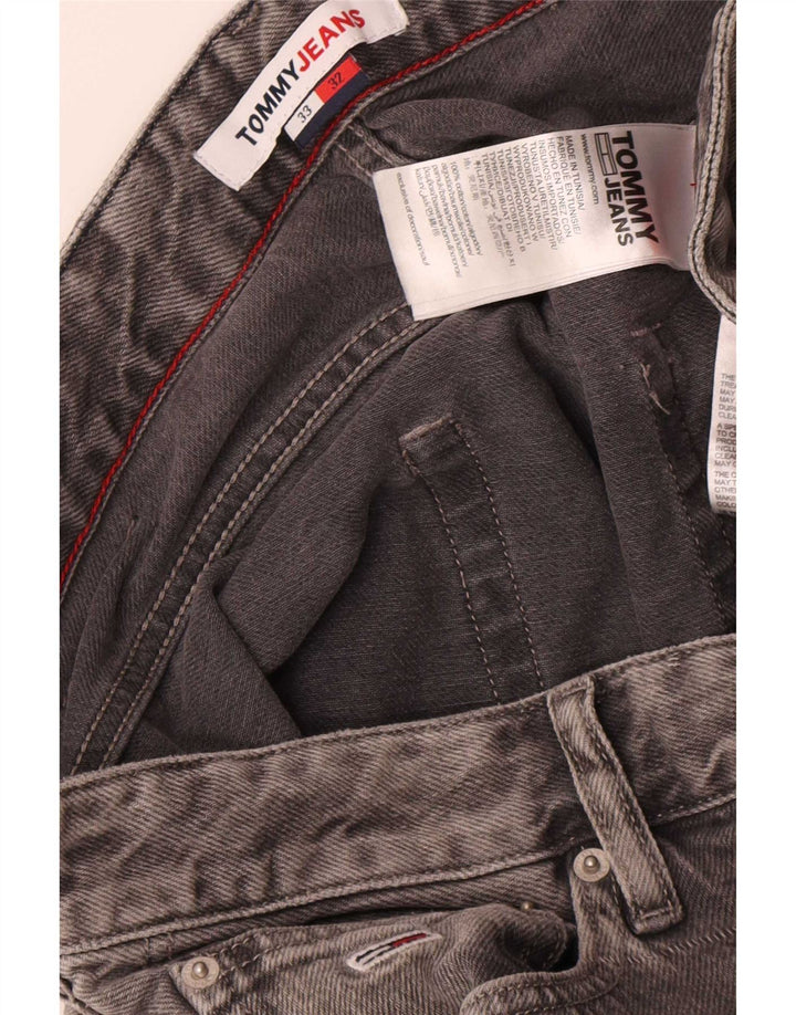 Tommy Hilfiger Mens Straight Jeans W33 L32 Grey Cotton