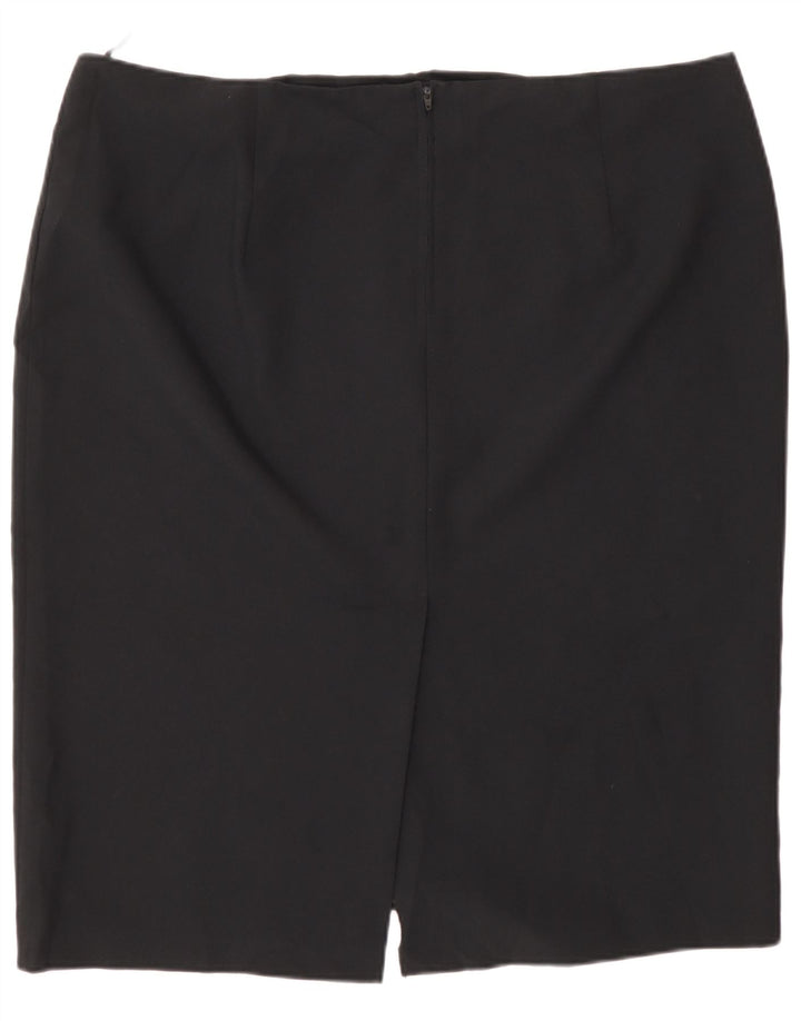 Marks & Spencer Womens Pencil Skirt UK 20 2XL W40 Black Polyester