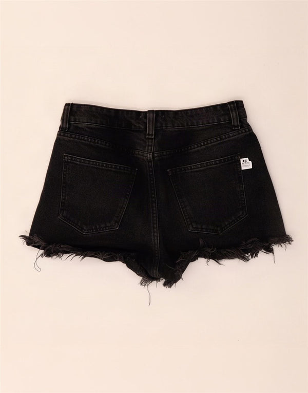 Zara Womens Denim Shorts EU 36 XS W26 Black Cotton