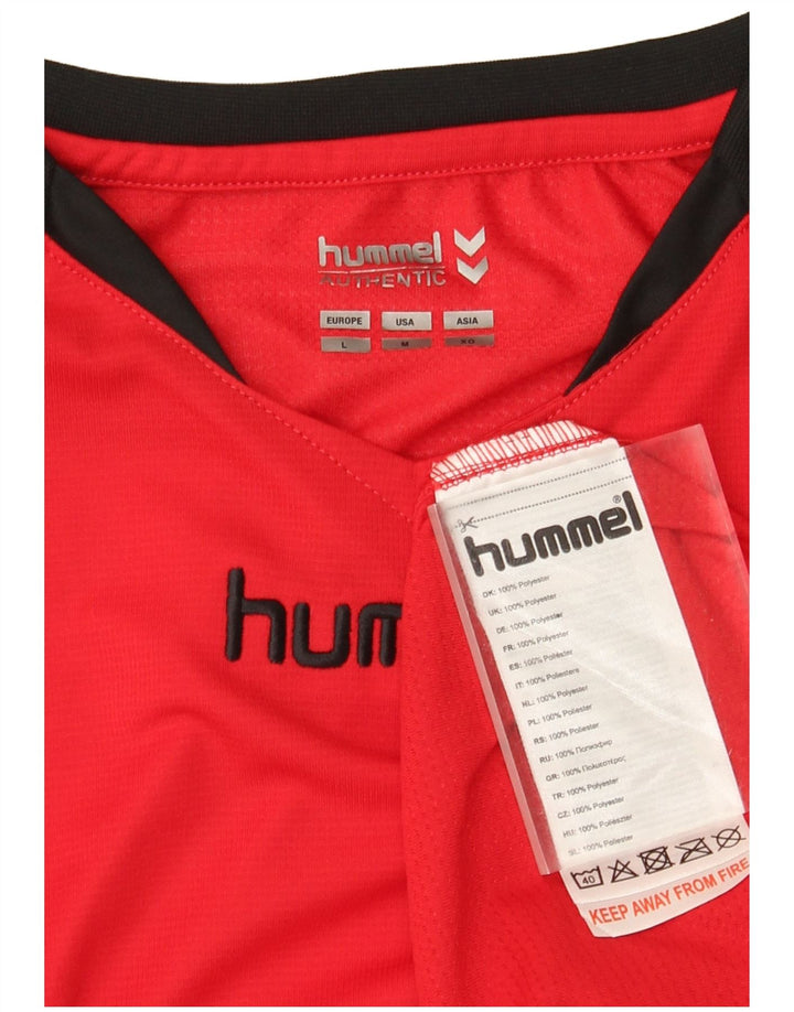 Hummel Mens Graphic T-Shirt Top Large Red Polyester