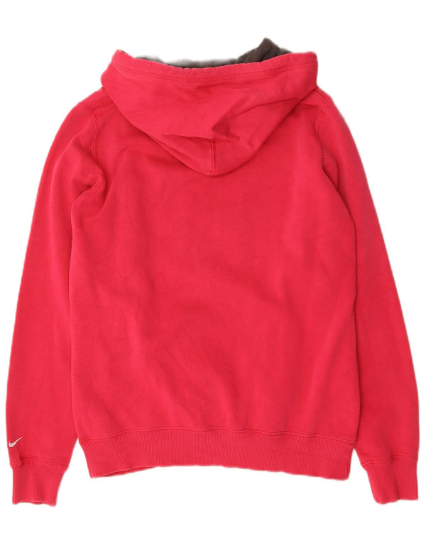 Nike Mens Graphic Hoodie Jumper Medium Red Cotton