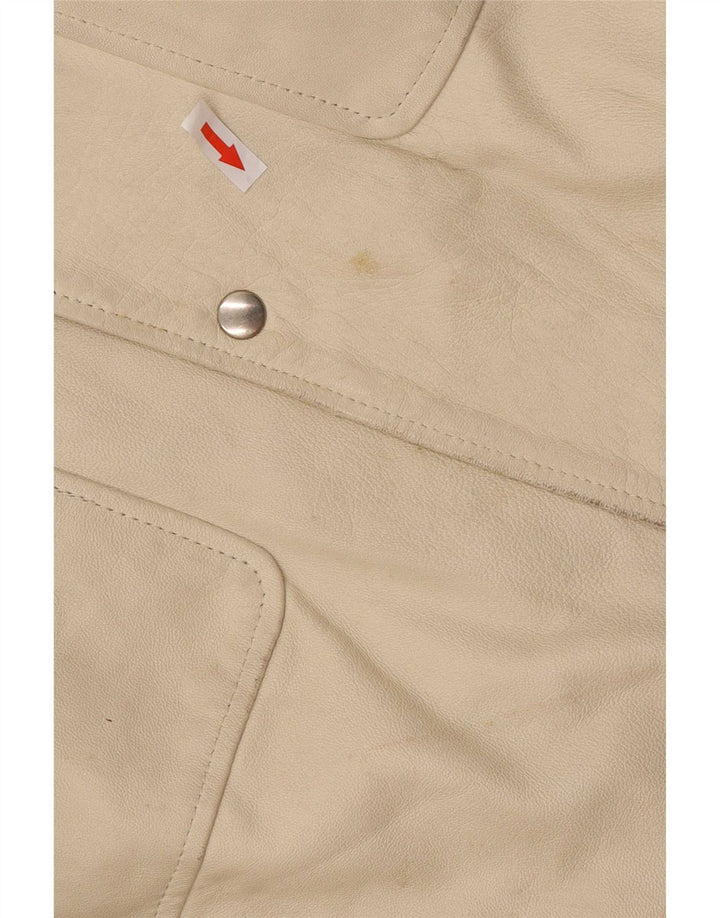 Settore Mens Leather Jacket UK 42 XL Beige