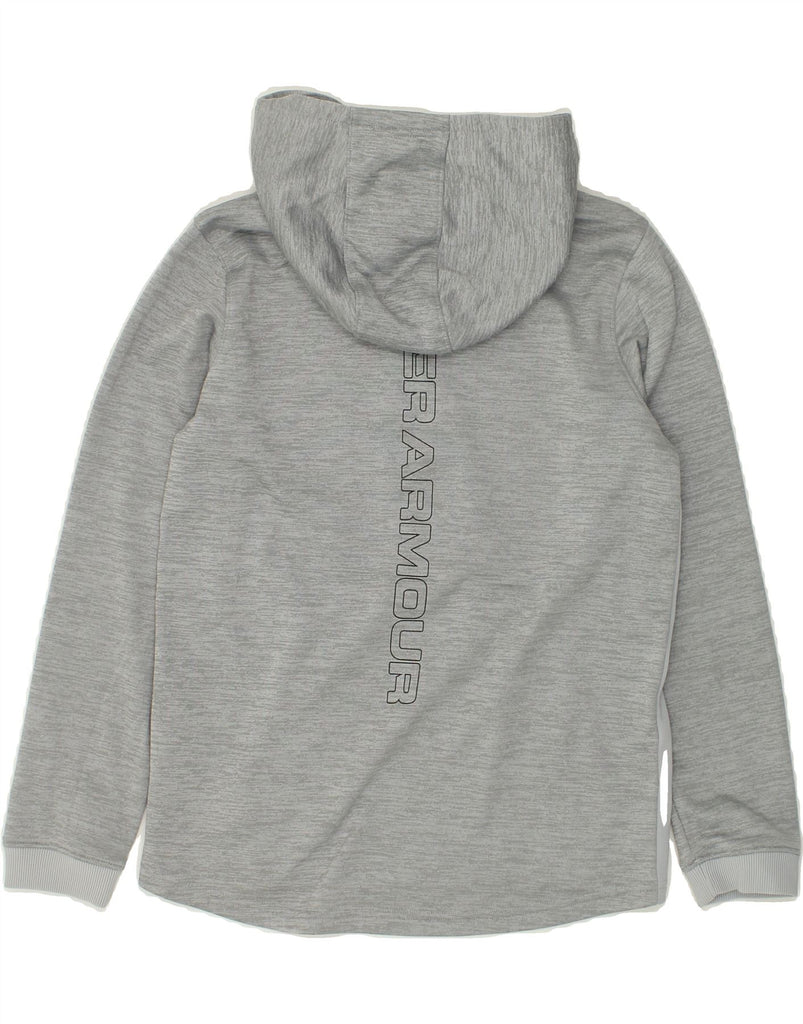 UNDER ARMOUR Boys Cold Gear Hoodie Jumper 14-15 Years Large Grey Flecked | Vintage Under Armour | Thrift | Second-Hand Under Armour | Used Clothing | Messina Hembry 