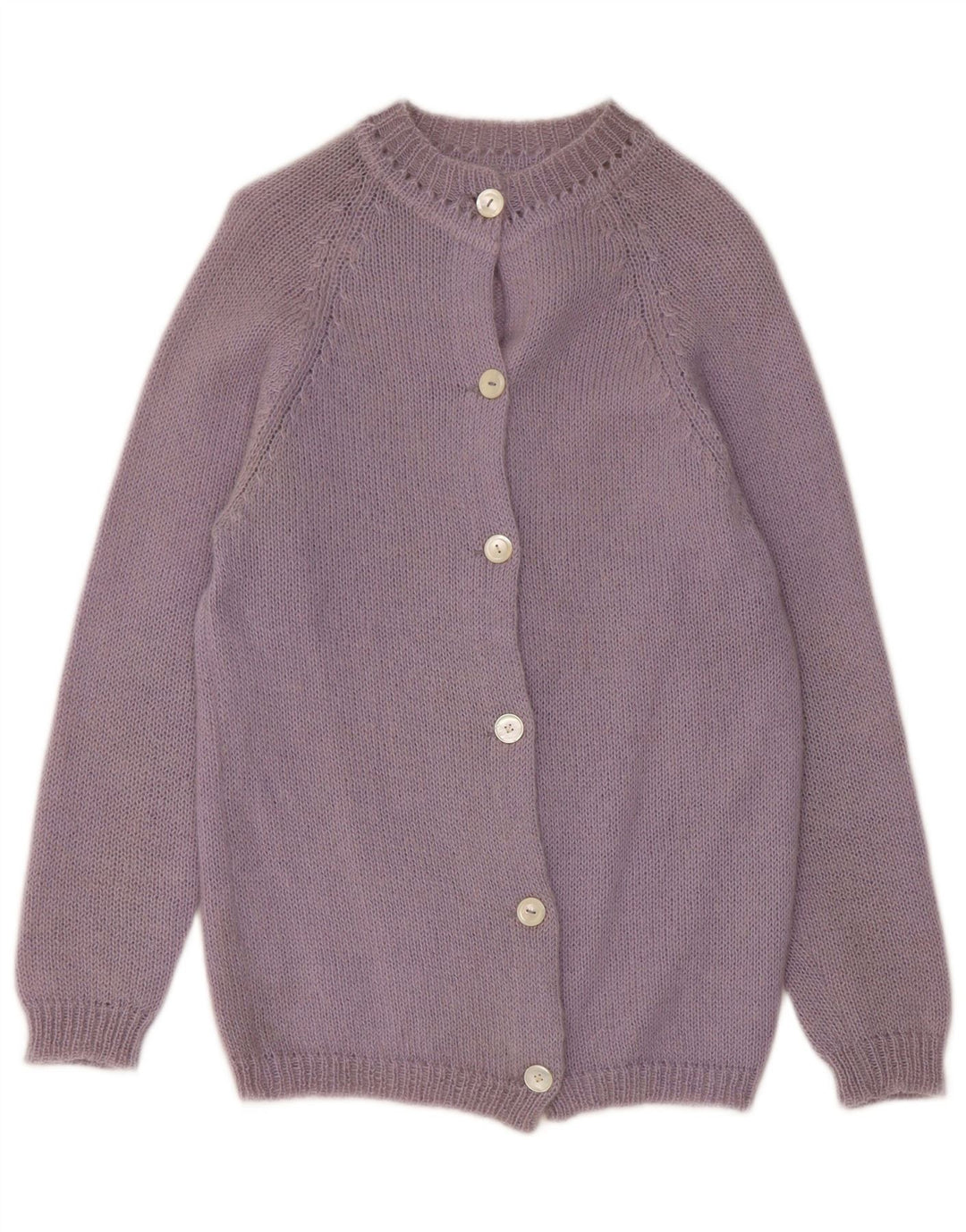 Vintage Womens Cardigan Sweater UK 10 Small Purple