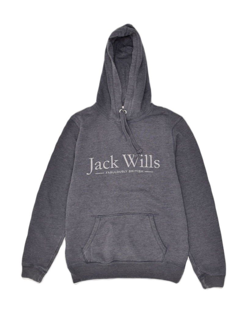 JACK WILLS Mens Graphic Hoodie Jumper XS Grey Cotton | Vintage Jack Wills | Thrift | Second-Hand Jack Wills | Used Clothing | Messina Hembry 