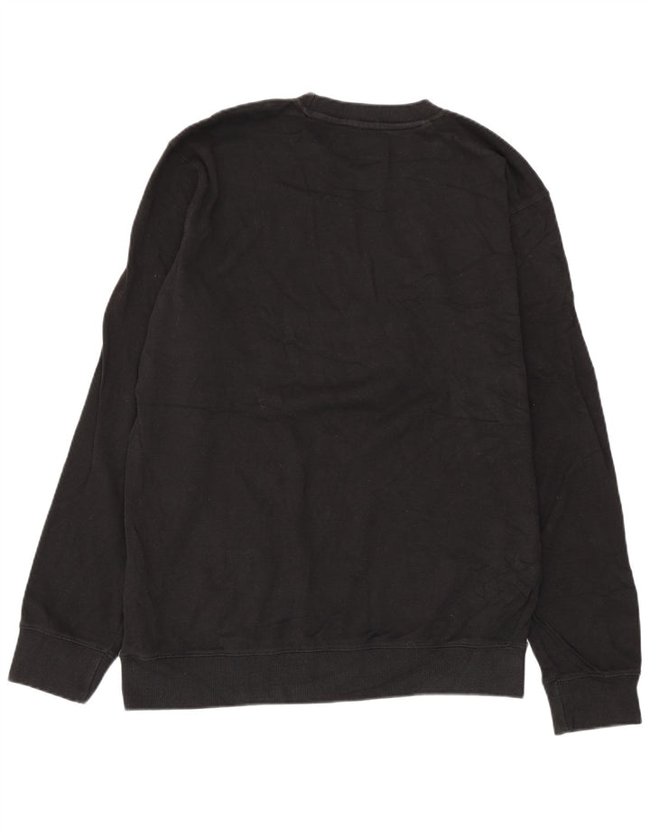 Kappa Mens Graphic Sweatshirt Jumper XL Black Cotton