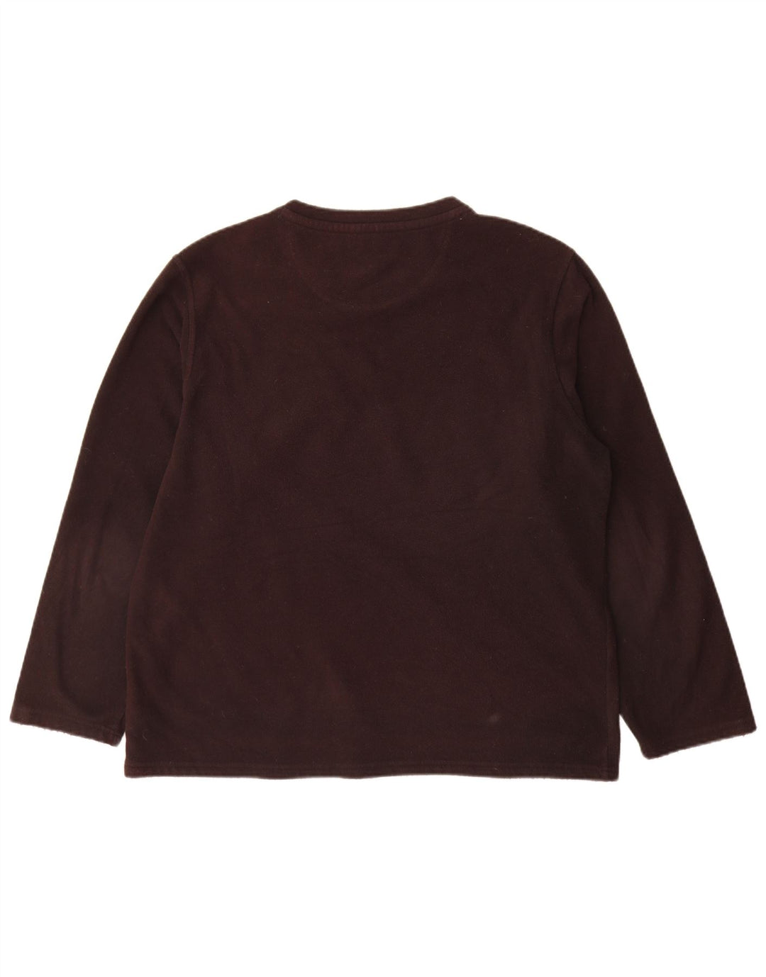 Marks & Spencer Mens Blue Harbour Fleece Jumper Large Brown Polyester