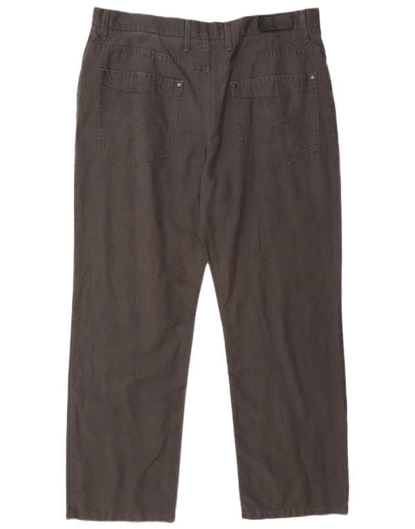 Marks & Spencer Mens Blue Harbour Straight Casual Trousers W38 L31 Grey