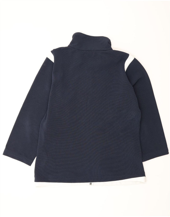 Kappa Womens Tracksuit Top Jacket UK 20 2XL Navy Blue Colourblock Polyester