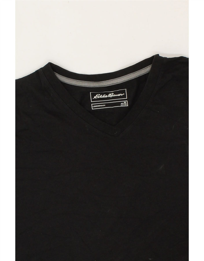 EDDIE BAUER Mens T-Shirt Top XL Black Cotton Vintage Eddie Bauer and Second-Hand Eddie Bauer from Messina Hembry 