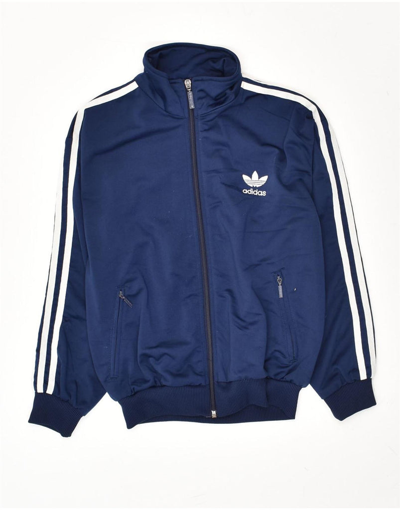 ADIDAS Boys Tracksuit Top Jacket  11-12 Years Large Navy Blue Polyester | Vintage Adidas | Thrift | Second-Hand Adidas | Used Clothing | Messina Hembry 