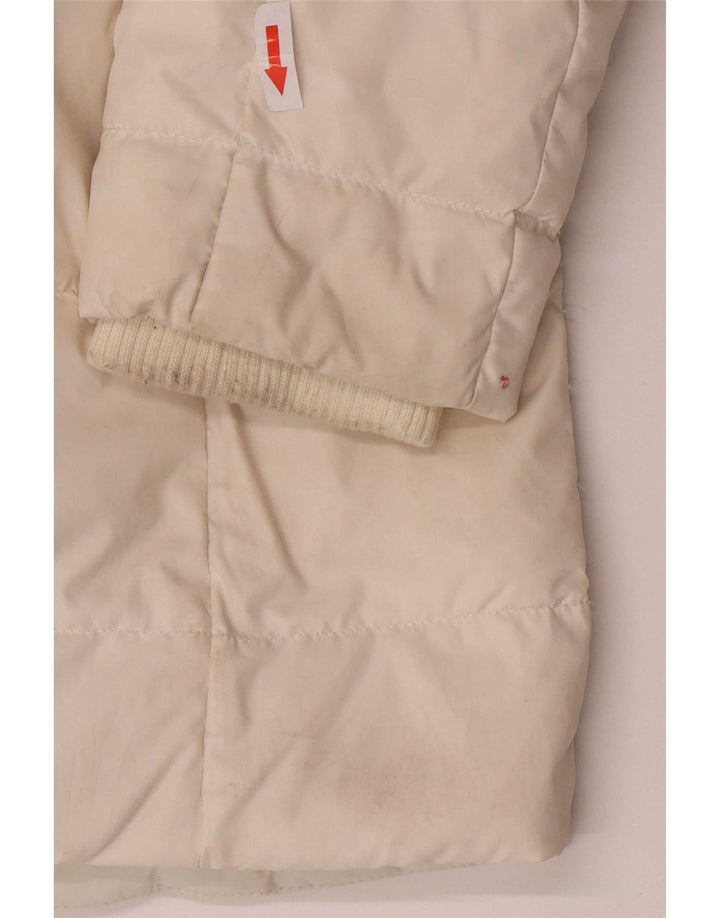 Tommy Hilfiger Womens Hooded Padded Coat UK 6 XS White Polyester