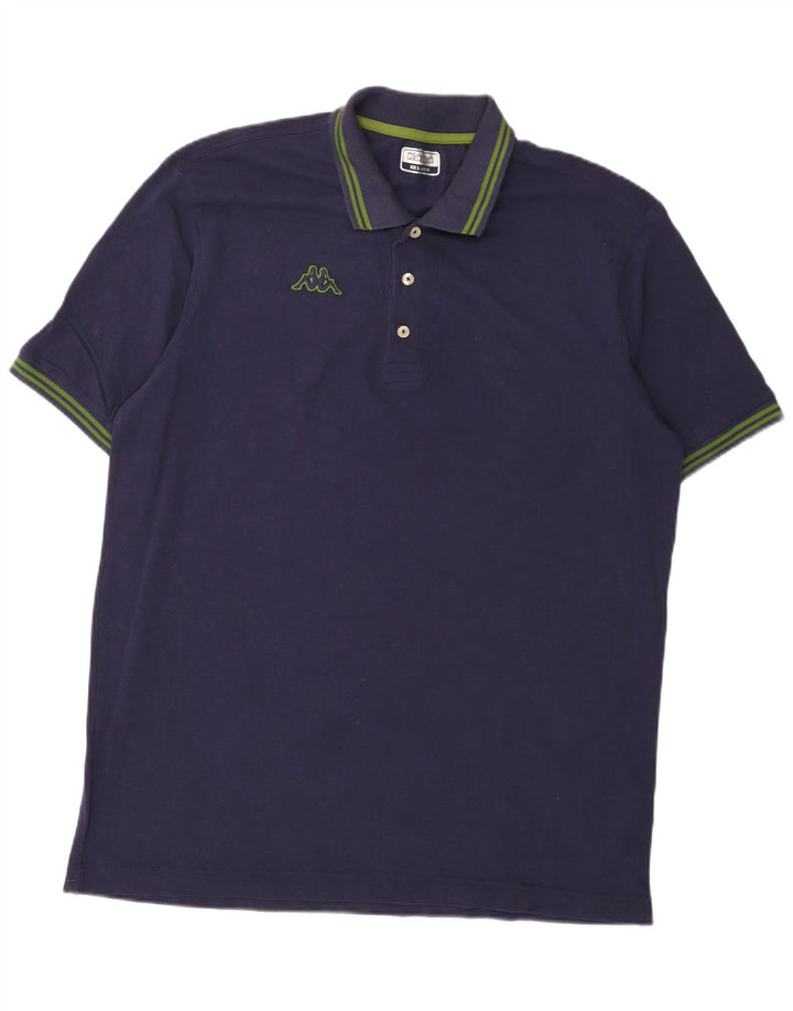 Kappa Mens Polo Shirt 2XL Navy Blue Cotton