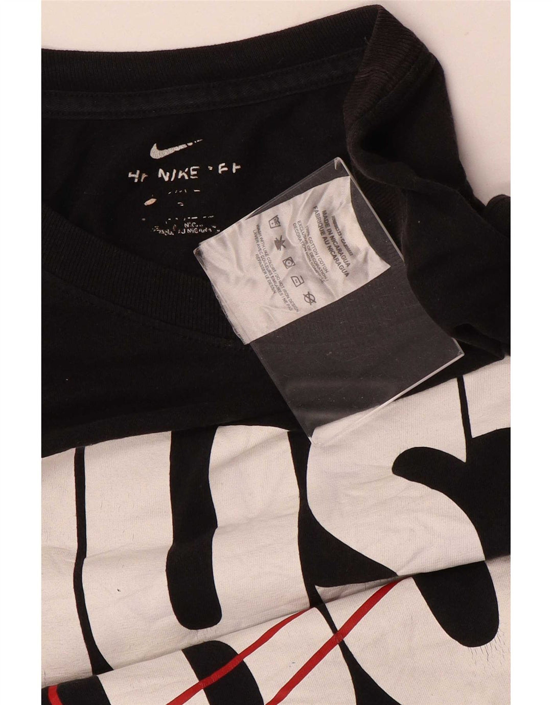 Nike Mens Graphic T-Shirt Top Large Black Cotton