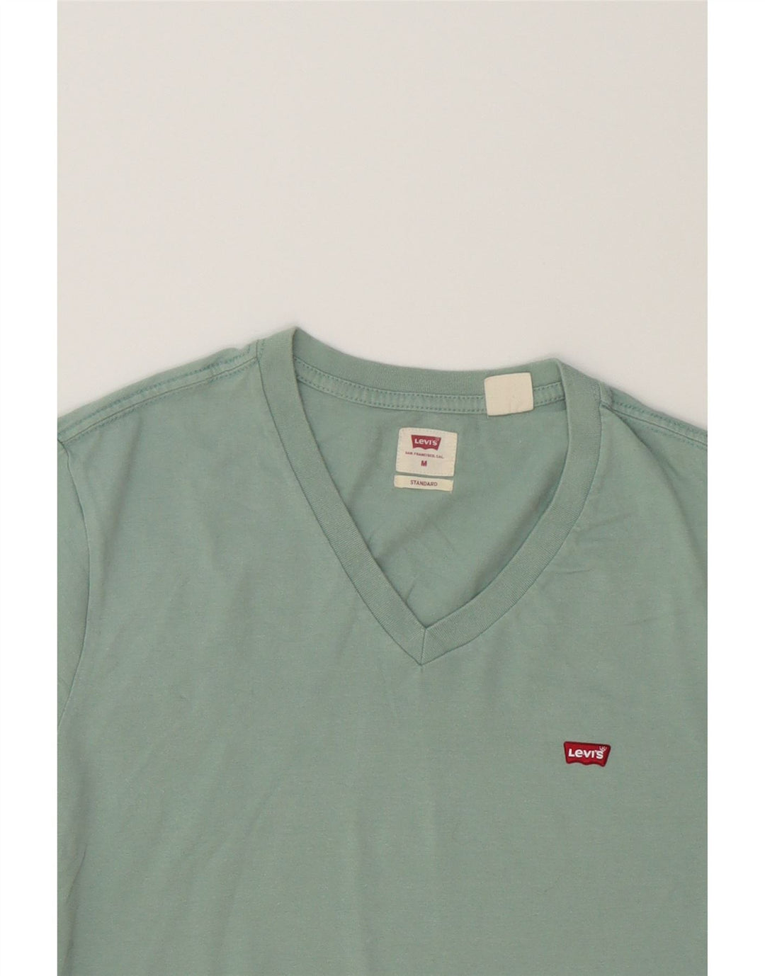 LEVI'S Mens Standard T-Shirt Top Medium Green Cotton Vintage Levi's and Second-Hand Levi's from Messina Hembry 